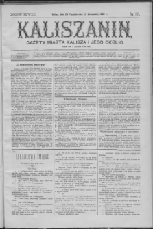 Kaliszanin : gazeta miasta Kalisza i jego okolic