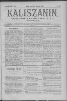 Kaliszanin : gazeta miasta Kalisza i jego okolic