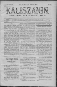 Kaliszanin : gazeta miasta Kalisza i jego okolic