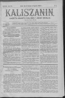 Kaliszanin : gazeta miasta Kalisza i jego okolic