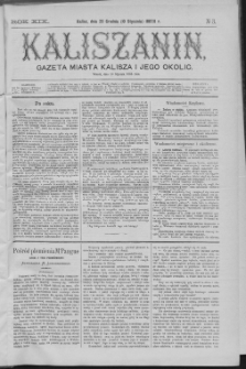 Kaliszanin : gazeta miasta Kalisza i jego okolic