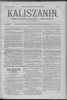 Kaliszanin : gazeta miasta Kalisza i jego okolic