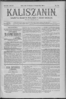 Kaliszanin : gazeta miasta Kalisza i jego okolic