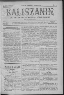 Kaliszanin : gazeta miasta Kalisza i jego okolic