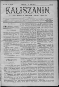Kaliszanin : gazeta miasta Kalisza i jego okolic
