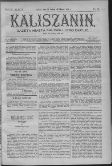 Kaliszanin : gazeta miasta Kalisza i jego okolic