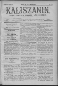 Kaliszanin : gazeta miasta Kalisza i jego okolic