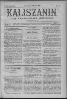 Kaliszanin : gazeta miasta Kalisza i jego okolic