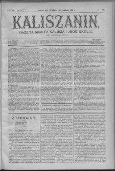 Kaliszanin : gazeta miasta Kalisza i jego okolic