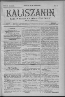 Kaliszanin : gazeta miasta Kalisza i jego okolic