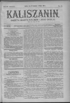 Kaliszanin : gazeta miasta Kalisza i jego okolic