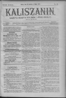 Kaliszanin : gazeta miasta Kalisza i jego okolic