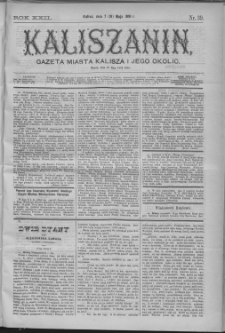 Kaliszanin : gazeta miasta Kalisza i jego okolic