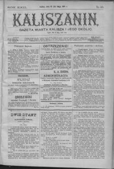 Kaliszanin : gazeta miasta Kalisza i jego okolic