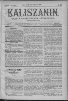 Kaliszanin : gazeta miasta Kalisza i jego okolic