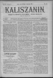 Kaliszanin : gazeta miasta Kalisza i jego okolic