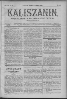 Kaliszanin : gazeta miasta Kalisza i jego okolic