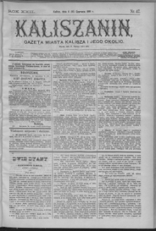 Kaliszanin : gazeta miasta Kalisza i jego okolic