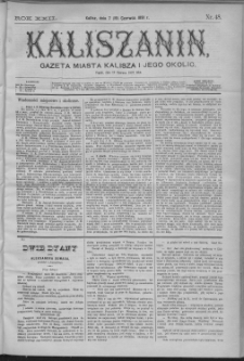 Kaliszanin : gazeta miasta Kalisza i jego okolic