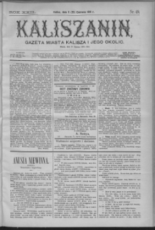 Kaliszanin : gazeta miasta Kalisza i jego okolic