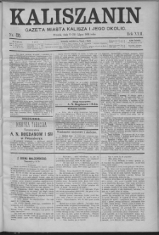 Kaliszanin : gazeta miasta Kalisza i jego okolic