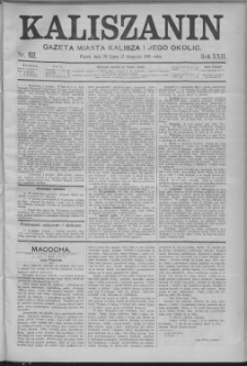 Kaliszanin : gazeta miasta Kalisza i jego okolic