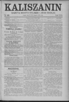 Kaliszanin : gazeta miasta Kalisza i jego okolic