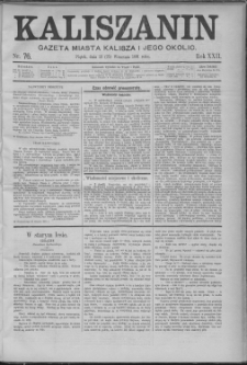 Kaliszanin : gazeta miasta Kalisza i jego okolic