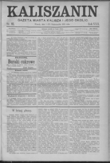 Kaliszanin : gazeta miasta Kalisza i jego okolic