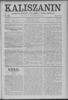 Kaliszanin : gazeta miasta Kalisza i jego okolic