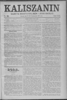 Kaliszanin : gazeta miasta Kalisza i jego okolic