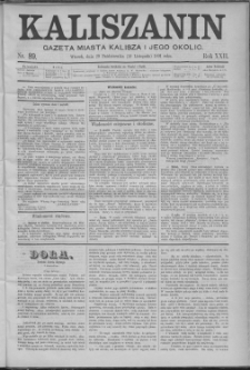 Kaliszanin : gazeta miasta Kalisza i jego okolic