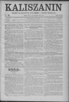 Kaliszanin : gazeta miasta Kalisza i jego okolic