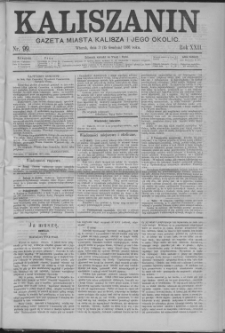 Kaliszanin : gazeta miasta Kalisza i jego okolic