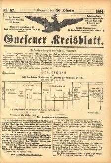 Gnesener Kreisblatt 1904.10.30 Nr87