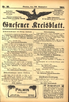 Gnesener Kreisblatt 1904.11.10 Nr90