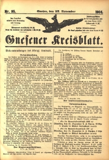 Gnesener Kreisblatt 1904.11.27 Nr95