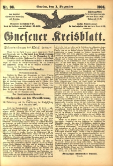 Gnesener Kreisblatt 1904.12.01 Nr96
