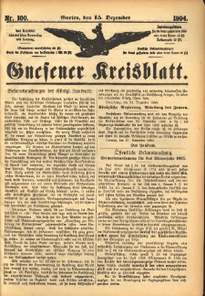 Gnesener Kreisblatt 1904.12.15 Nr100