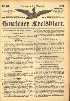Gnesener Kreisblatt 1904.12.18 Nr101