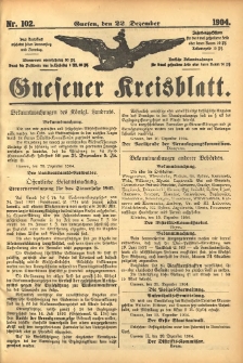 Gnesener Kreisblatt 1904.12.22 Nr102