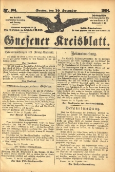 Gnesener Kreisblatt 1904.12.29 Nr104