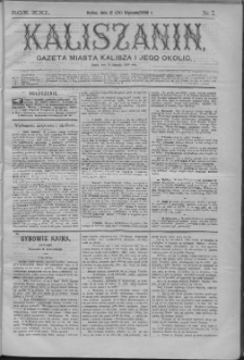 Kaliszanin : gazeta miasta Kalisza i jego okolic