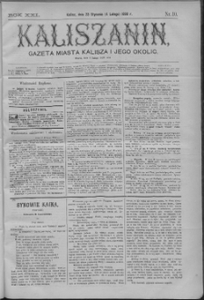 Kaliszanin : gazeta miasta Kalisza i jego okolic
