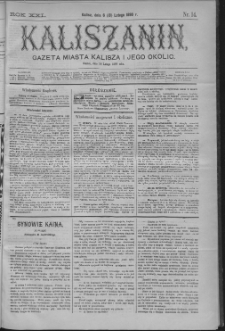 Kaliszanin : gazeta miasta Kalisza i jego okolic