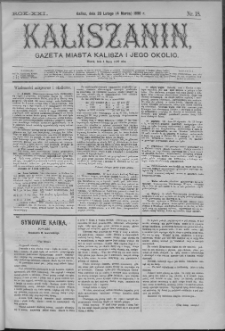 Kaliszanin : gazeta miasta Kalisza i jego okolic