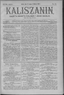 Kaliszanin : gazeta miasta Kalisza i jego okolic