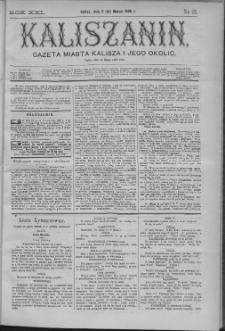 Kaliszanin : gazeta miasta Kalisza i jego okolic