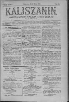 Kaliszanin : gazeta miasta Kalisza i jego okolic