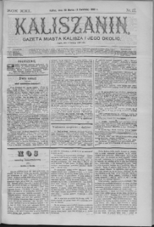 Kaliszanin : gazeta miasta Kalisza i jego okolic